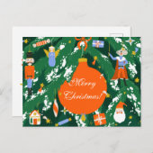 Weihnachts-Nutcracker-Zeichen Postkarte (Vorne/Hinten)