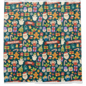 Weihnachts-Nutcrackers Frohe Weihnachten Niedlich Duschvorhang (Vorderseite)