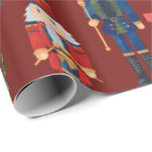 Weihnachts-Nutcrackers Frohe Weihnachten Rot Geschenkpapier (Rolleneckpunkt)