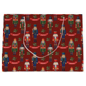 Weihnachts-Nutcrackers Frohe Weihnachten Rot Große Geschenktüte (Vorderseite)