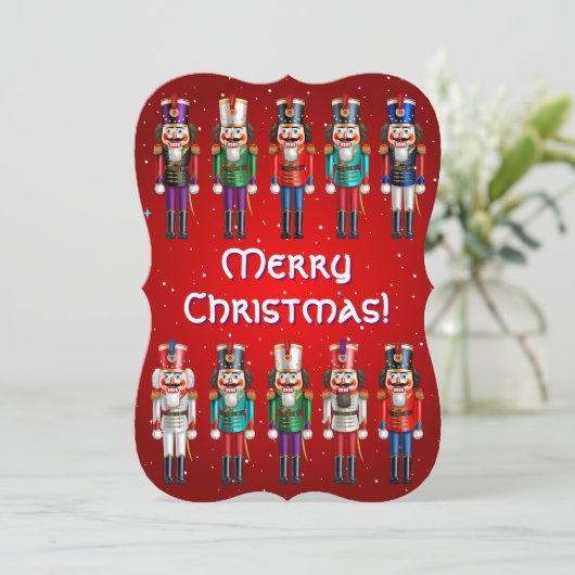 Weihnachts-Nutcrackers-Platon Feiertagskarte (Stehend Vorderseite)