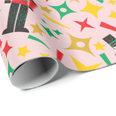 Weihnachts-Nutcrackers & Stars Weihnachten Feierli Geschenkpapier (Rolleneckpunkt)