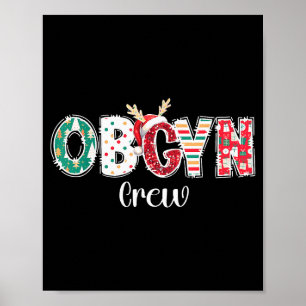 Weihnachts-Obgyn-Team Geburtshelfer Ob Gyn Gruppe  Poster