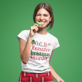 Weihnachts-Obsession für Niedliche Frauenfeiertage T-Shirt