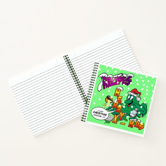 Weihnachts Octopus Cook Rezept Notebook Notizblock (Innenseite)