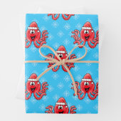 Weihnachts-Octopus-Muster Wildlife Nature Geschenkpapier Set (Beispiel)