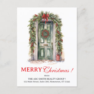 Weihnachts- oder Feiertags-Immobilien-Feiertagspos Feiertagspostkarte