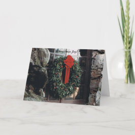 Weihnachts- oder Feiertagskarte mit Wreath