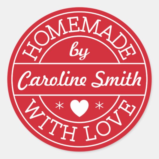 Weihnachts- oder Valentinesaufkleber mit Runder Aufkleber (Vorderseite)