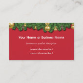 Weihnachts- oder Weihnachtsverkäufer Visitenkarte (Vorderseite)