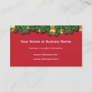 Weihnachts- oder Weihnachtsverkäufer Visitenkarte