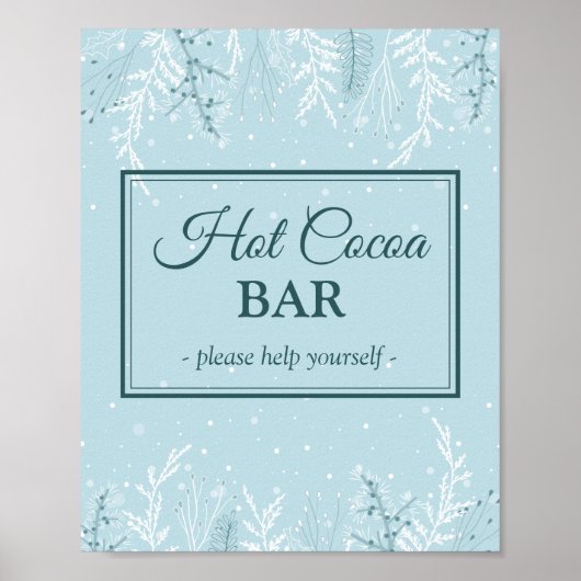Weihnachts- oder Winterferien-Party - Hot Cocoa Ba Poster (Vorne)