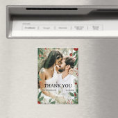 Weihnachts- oder Winterhochzeit Dankeschön Magnet (In Situ (Geschirrspüler))