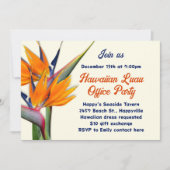 Weihnachts-Office-Party Hawaiian Luau Thema Einladung (Vorderseite)