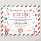 Weihnachts-Offiziell-Nizza-Liste (Vorderseite)