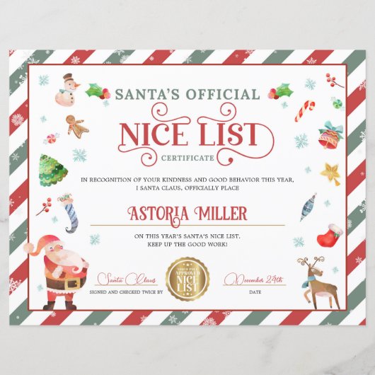 Weihnachts-Offiziell-Nizza-Liste (Vorderseite)