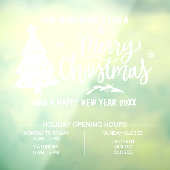 Weihnachts-Öffnungszeiten Fensteraufkleber (Blatt 3)