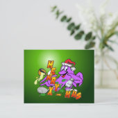 Weihnachts-Oktopus Koch Merry X-Mas Postkarte (Stehend Vorderseite)