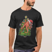 Weihnachts-Oktopus Kraken-Tintenfisch Frohe Weihna T-Shirt (Vorderseite)