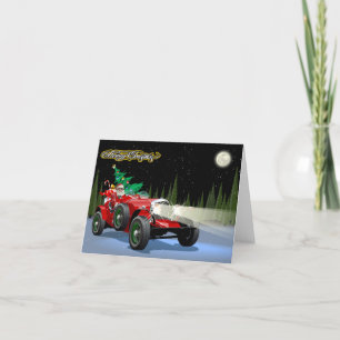 Weihnachts-Oldtimer Dankeskarte