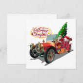 Weihnachts-Oldtimer Einladung (Vorne/Hinten)