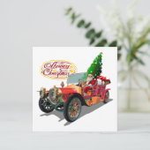 Weihnachts-Oldtimer Feiertagskarte (Stehend Vorderseite)