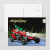 Weihnachts-Oldtimer Feiertagspostkarte (Vorne/Hinten)