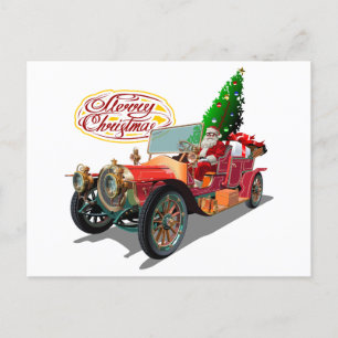 Weihnachts-Oldtimer Feiertagspostkarte
