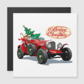 Weihnachts-Oldtimer Magnetkarte (Vorne/Hinten)