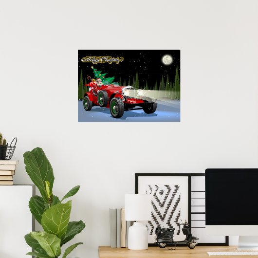 Weihnachts-Oldtimer Poster (Heimbüro)