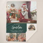 Weihnachts-Oma 5 Fotos mit Begleiter Personalisier Sherpadecke (Vorderseite)