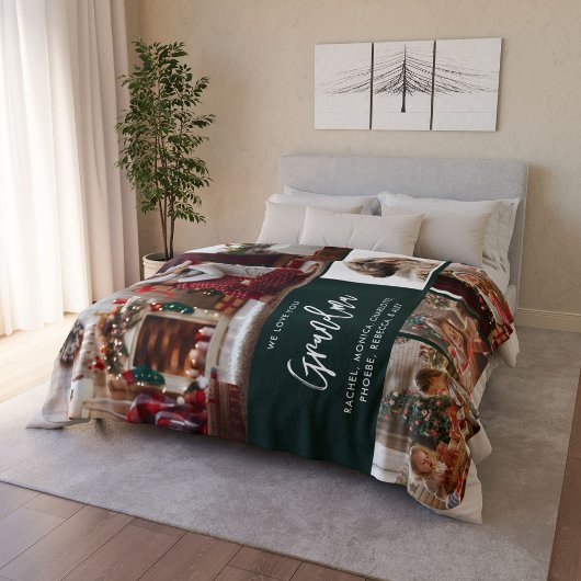 Weihnachts-Oma 5 Fotos mit Begleiter Personalisier Sherpadecke