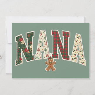 Weihnachts-Oma-Faux-Patchwork-Muster II Feiertagskarte