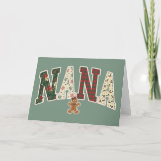 Weihnachts-Oma-Faux-Patchwork-Muster II Feiertagskarte
