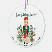 Weihnachts-Oma-Foto und Nutcracker-Skript Keramik Ornament (Links)