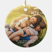 Weihnachts-Oma-Foto und Nutcracker-Skript Keramik Ornament (Hinten)