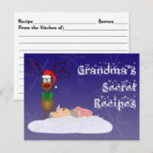 Weihnachts-Oma-Rezept-Karte Postkarte (Vorne/Hinten)