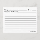 Weihnachts-Oma-Rezept-Karte Postkarte (Rückseite)