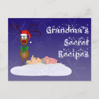 Weihnachts-Oma-Rezept-Karte Postkarte