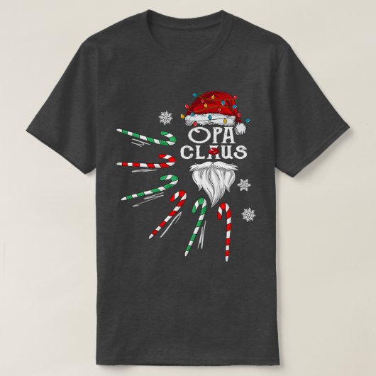 Weihnachts-Opa-Claus Opa Beard Candy Classic TShir T-Shirt (Design vorne)