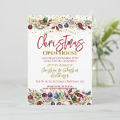 Weihnachts-Open-House Einladung (Stehend Vorderseite)