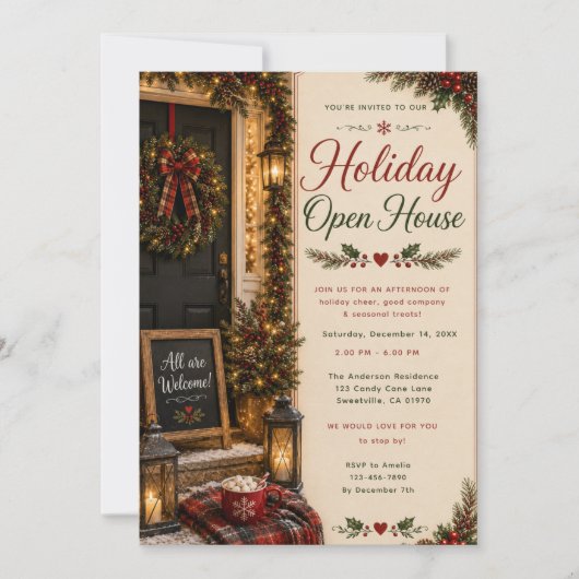 Weihnachts-Open-House Einladung (Vorderseite)