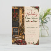 Weihnachts-Open-House Einladung (Stehend Vorderseite)