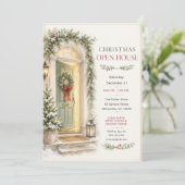 Weihnachts-Open-House-Einladung Einladung (Stehend Vorderseite)