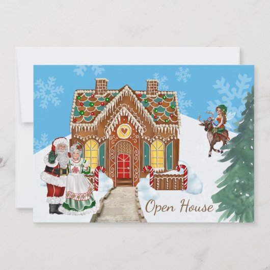 Weihnachts-Open House Einladung mit Weihnachten (Vorderseite)