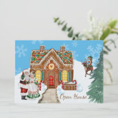 Weihnachts-Open House Einladung mit Weihnachten (Stehend Vorderseite)