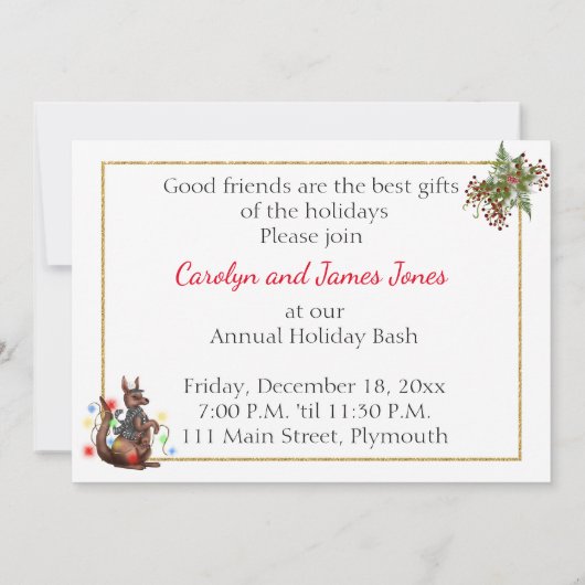 Weihnachts-Open House Einladung mit Weihnachten (Rückseite)