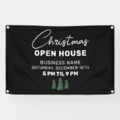 Weihnachts-Open House Elegantes Kleinunternehmen Banner (Horizontal)
