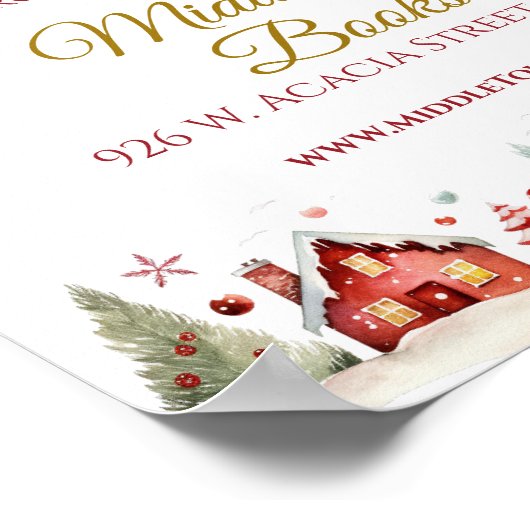 Weihnachts-Open House-Geschäft Poster (Ecke)