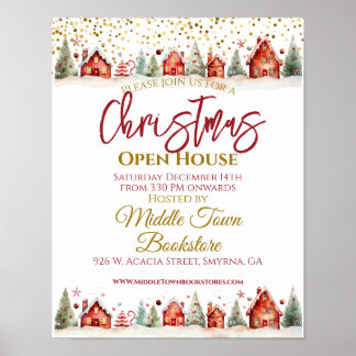 Weihnachts-Open House-Geschäft Poster